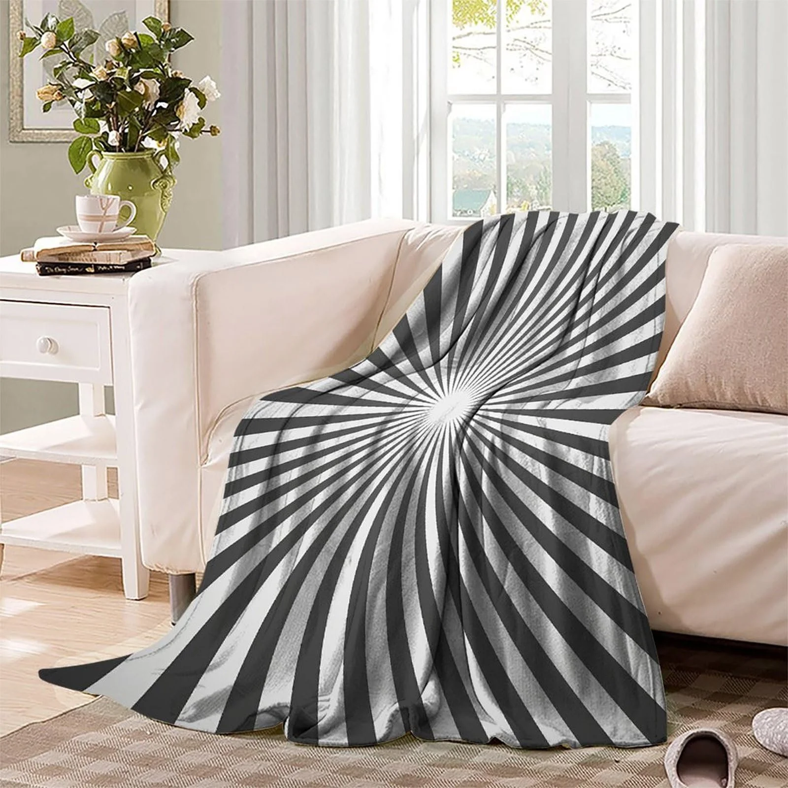 Покривало VFKLZCNYR Геометричні візерунки 3D-друк Фланель фліс 100 x 130 см, фото №3