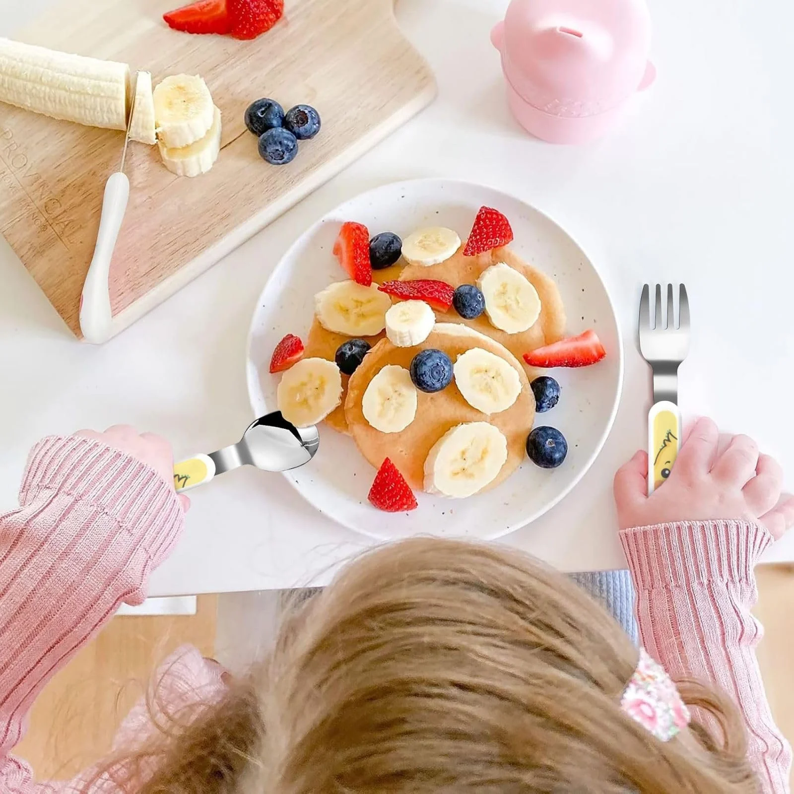 Дитячий набір столових приборів Качка Мультяшна Три предмети, фото №5 Дитячий набір столових приборів Качка Мультяшна Три предмети, фото №5