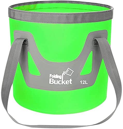 Відро Collapsible Eimer складне для риболовлі, 12 л/20 л, портативне, складане, для води, для подорожей, походів, риболовлі, катання на човнах, садівництва, візків, миюче, 20 л, зелене, фото №1