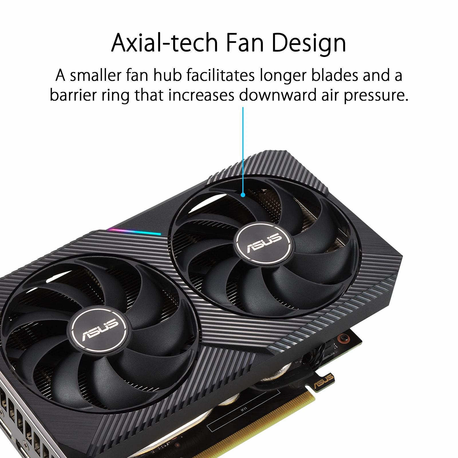 Відеокарта ASUS Dual GeForce RTX3060 TI Mini 8G V2 OC Edition чорна, фото №3