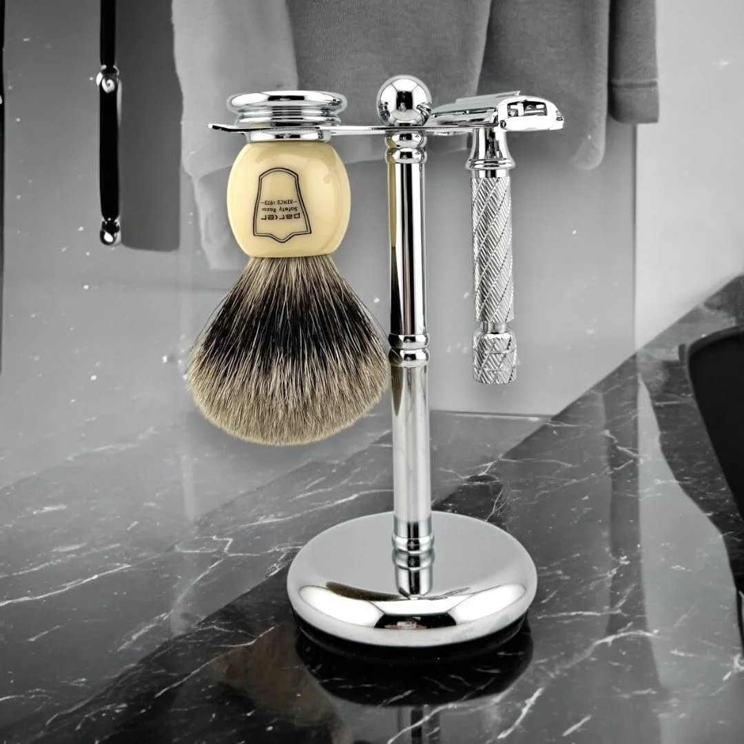 Подставка для бритвы и помазка Parker safety razor Safety Razor and Brush Stand, фото №2