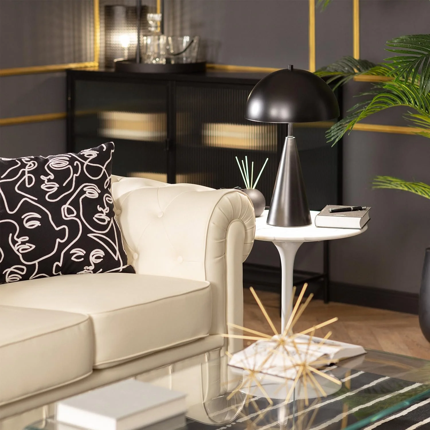 Настільна лампа LEDKIA LIGHTING Shimo Металева Чорна, фото №3