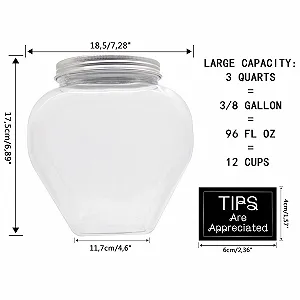 Скарбничка прозора велика 3 л пластикова для монет та готівки synthetic.ua - Фото 1