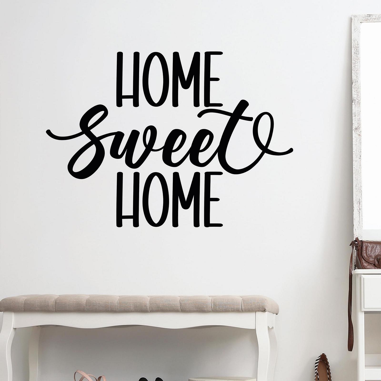 Наклейка на стіну GRAZDesign Home Sweet Home Декоративна 42 x 30 см Чорний, фото №1 Наклейка на стіну GRAZDesign Home Sweet Home Декоративна 42 x 30 см Чорний, фото №1