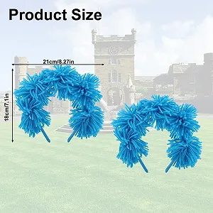 Набір з 2 блакитних пухнастих обручів на голову synthetic.ua - Фото 1