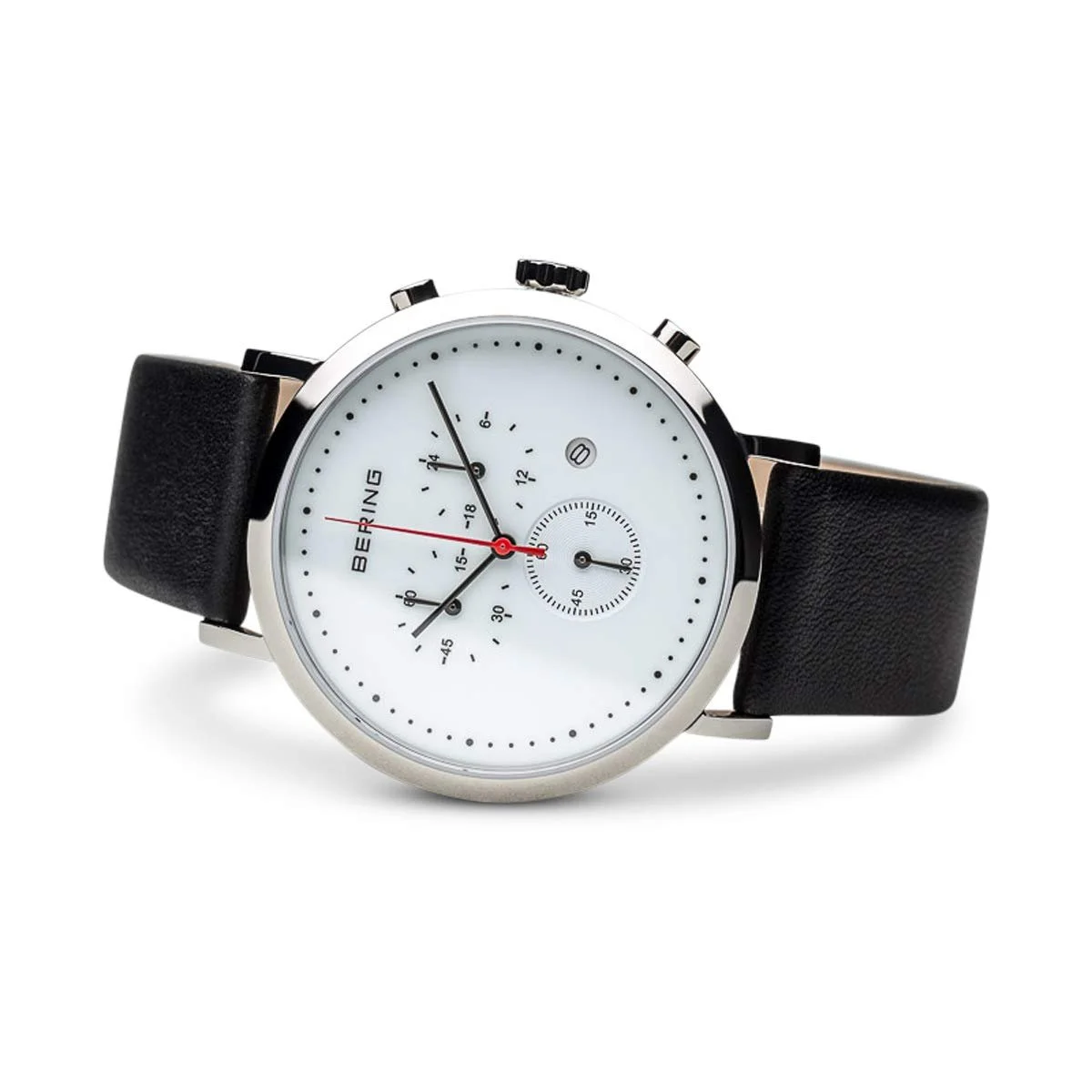 Мужские часы Кварцевые BERING 40 мм Нержавеющая сталь Кожаный ремешок Сапфировое стекло 5 ATM 10540, фото №4 Мужские часы Кварцевые BERING 40 мм Нержавеющая сталь Кожаный ремешок Сапфировое стекло 5 ATM 10540, фото №4