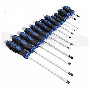 Купить Набор отверток Mechanic 12 шт HAMMER THROUGH Phillips Slotted - Фото 1 Набор отверток Mechanic 12 шт HAMMER THROUGH Phillips Slotted - Фото 1