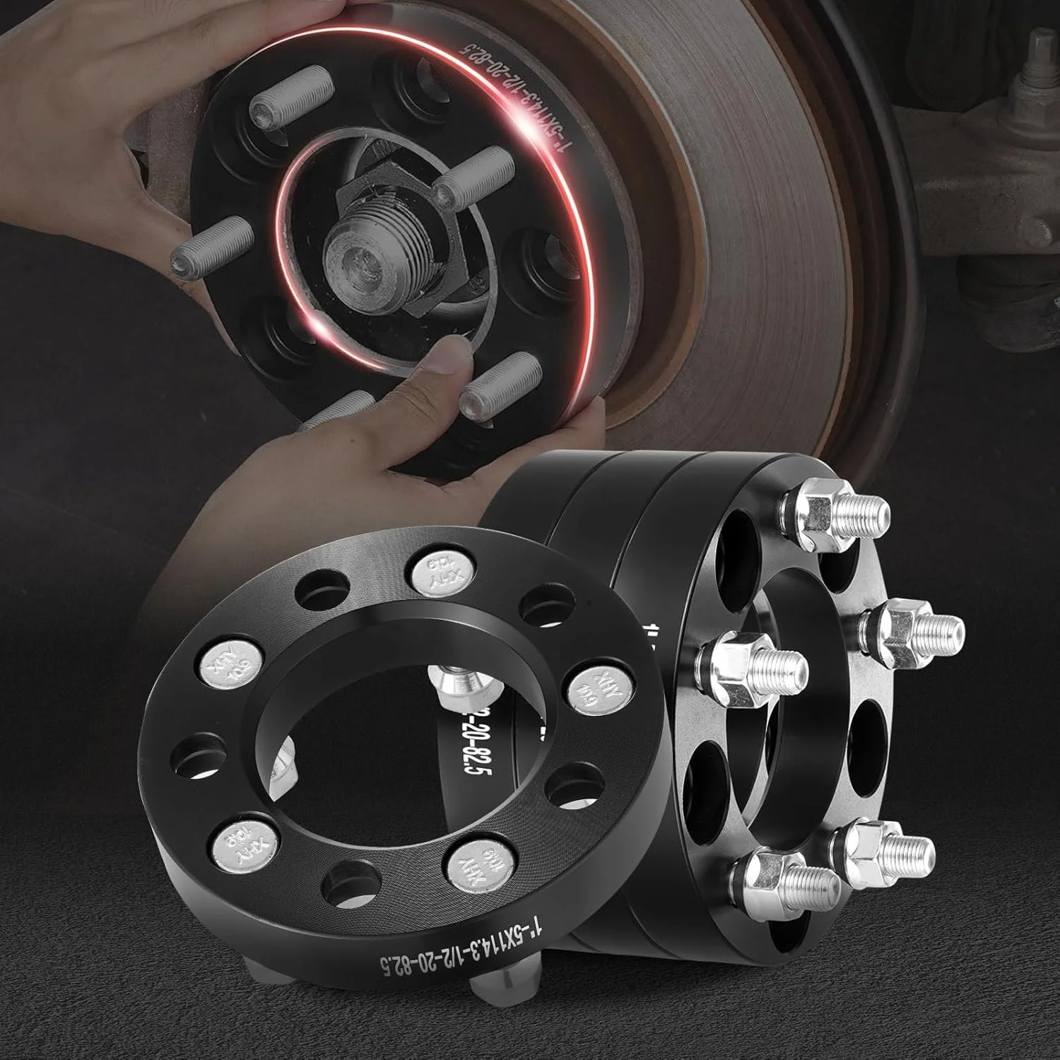 Проставки для коліс VEVOR 5450-5450-A-82.5-04 / Для Jeep та Ford 1984-2013 років випуску / 4 шт / Чорні, фото №2 Проставки для коліс VEVOR 5450-5450-A-82.5-04 / Для Jeep та Ford 1984-2013 років випуску / 4 шт / Чорні, фото №2