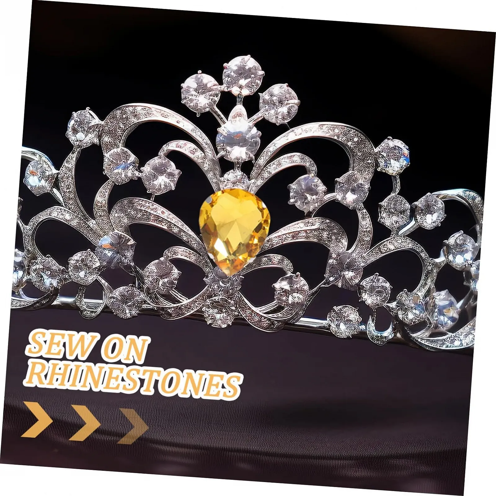 Стрази Нерегулярні Скляні кристали для декорування одягу/весільних суконь/сумок для творчих DIY проєктів, 1 шт, фото №2