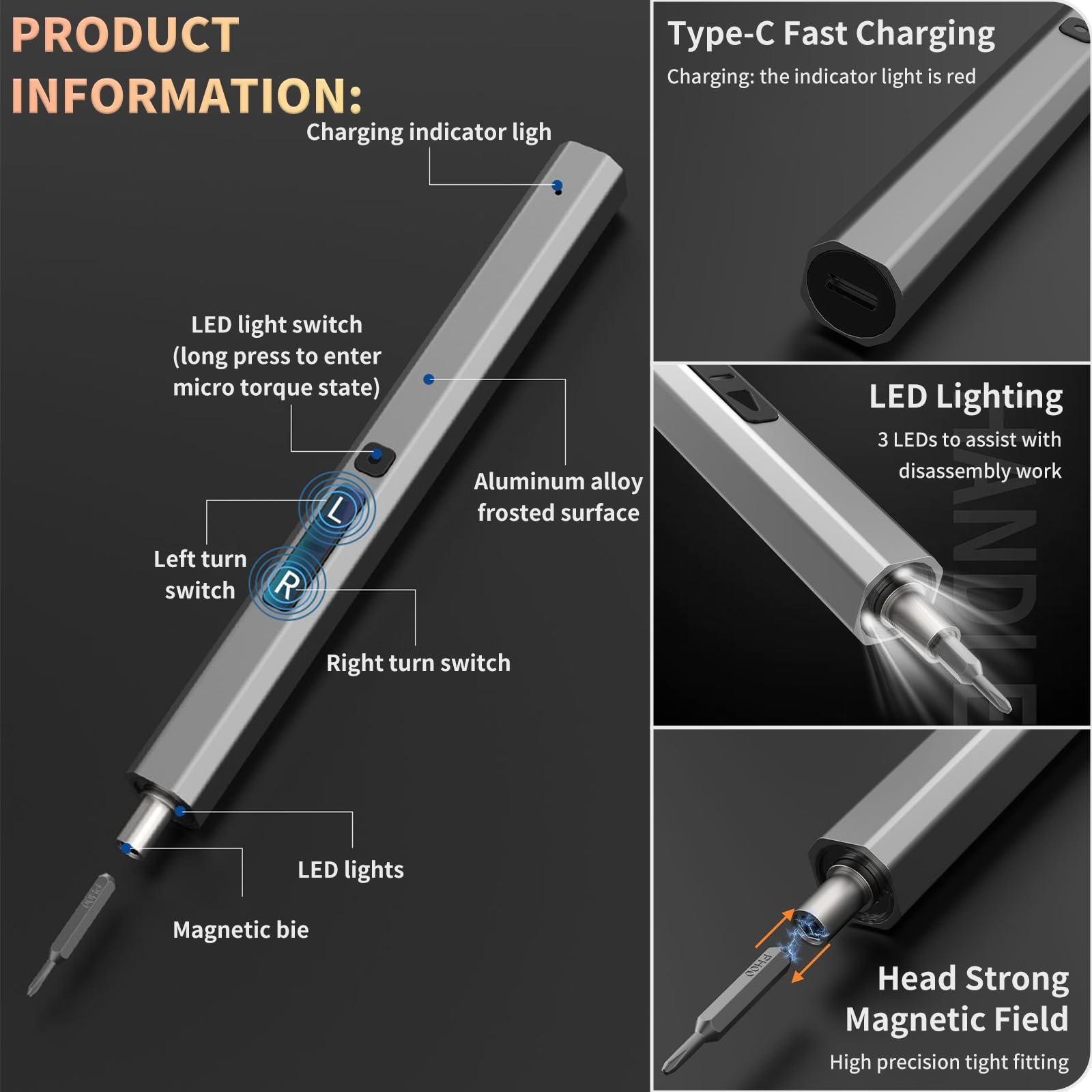 Набір викруток Suit 36 в 1 Магнітні насадки для ноутбука окулярів годинників, фото №3