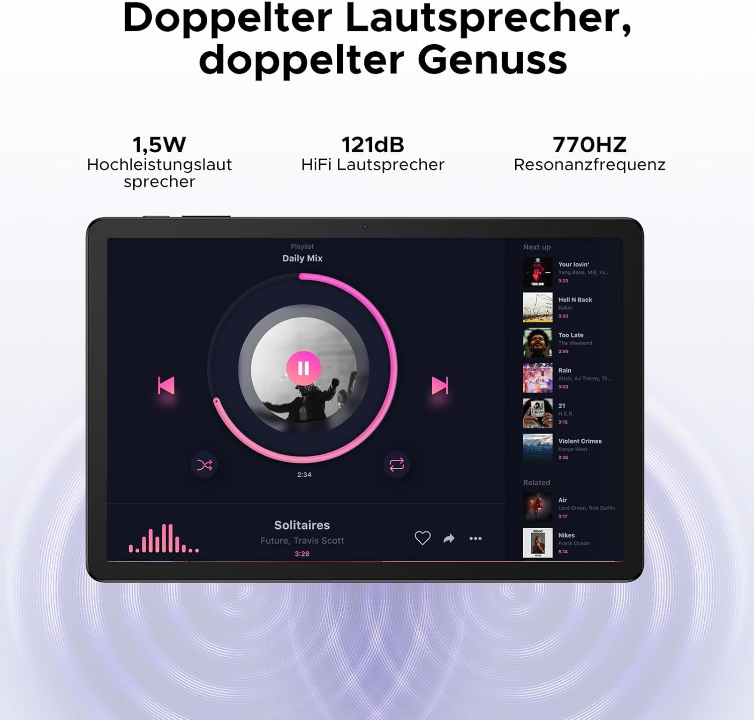 Планшет DOOGEE Tab G6+ 11" (8+24)/256 ГБ 4G 2 SIM 8 ядер Android 15 8000 мАг Чорний, фото №8