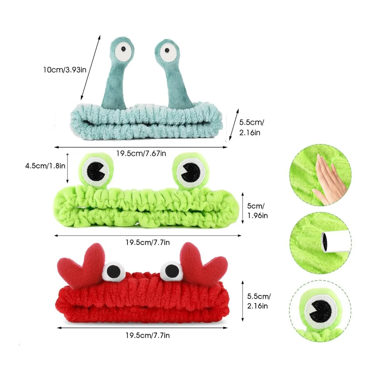 Пов'язка для волосся Cosmetics Coral Fleece Еластична, фото №6