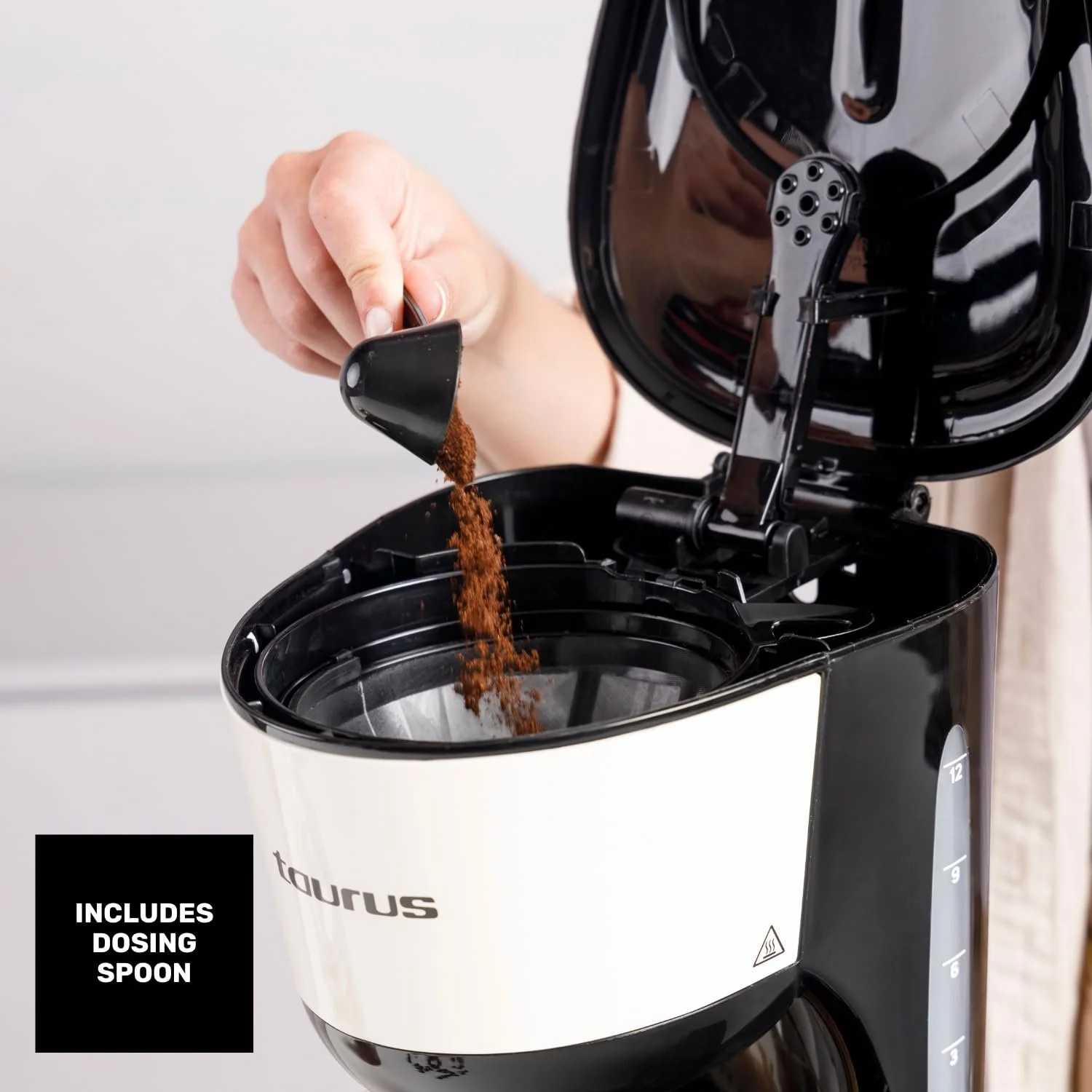 Капельная кофеварка Taurus Verona Vintage 12 чашек 1000 Вт Кремовый, фото №5