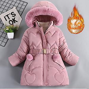 Зимняя куртка для девочек, флисовая подкладка synthetic.ua - Фото 1