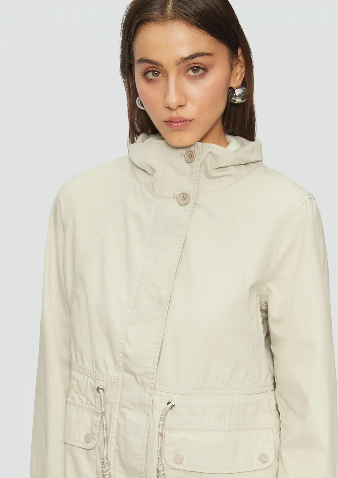 Жіноча куртка QS Бавовна з куліскою, фото №2 Жіноча куртка QS Бавовна з куліскою, фото №2