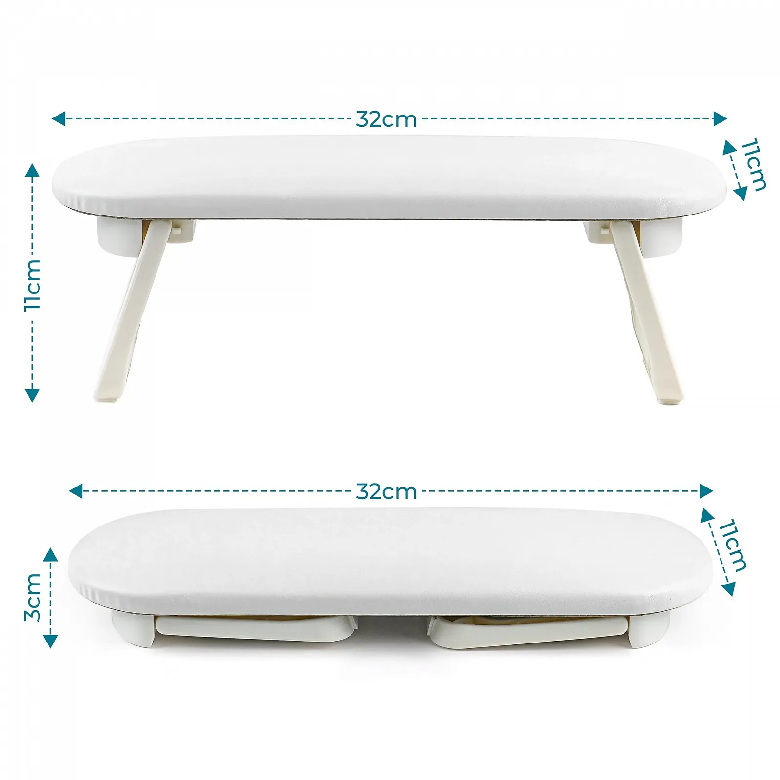 Підставка для рук Winter Shore Шкіряна для манікюрного салону Білий, фото №2