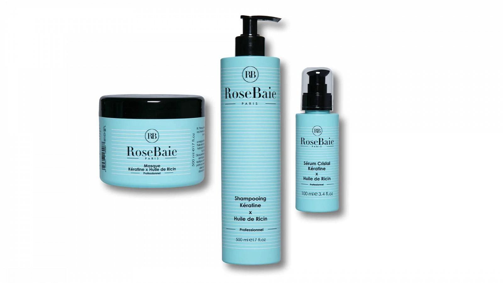 Шампунь Rose Baie Protector Anti-Fall To Repair and Activate (Re)Growth Smooth and Shiny Effect Для змішаного волосся 500 мл + Маска 500 мл + Сироватка 100 мл Комплект, фото №1