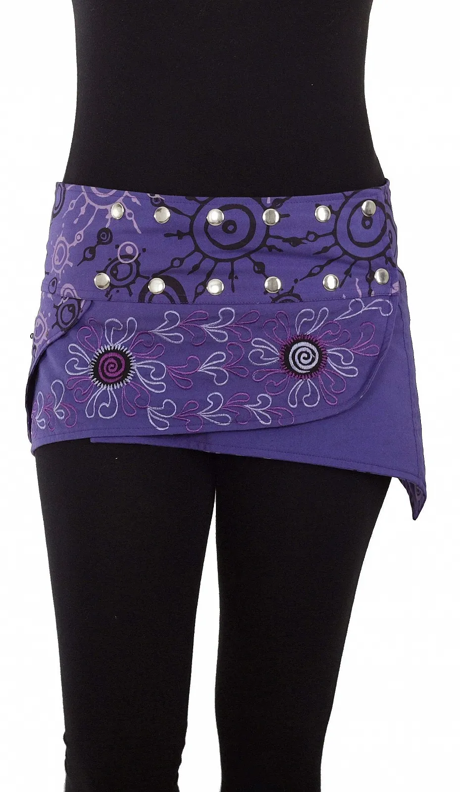 Юбка с запахом PUREWONDER SK21 Женская Короткая Мини-юбка и Каше́р, фото №1