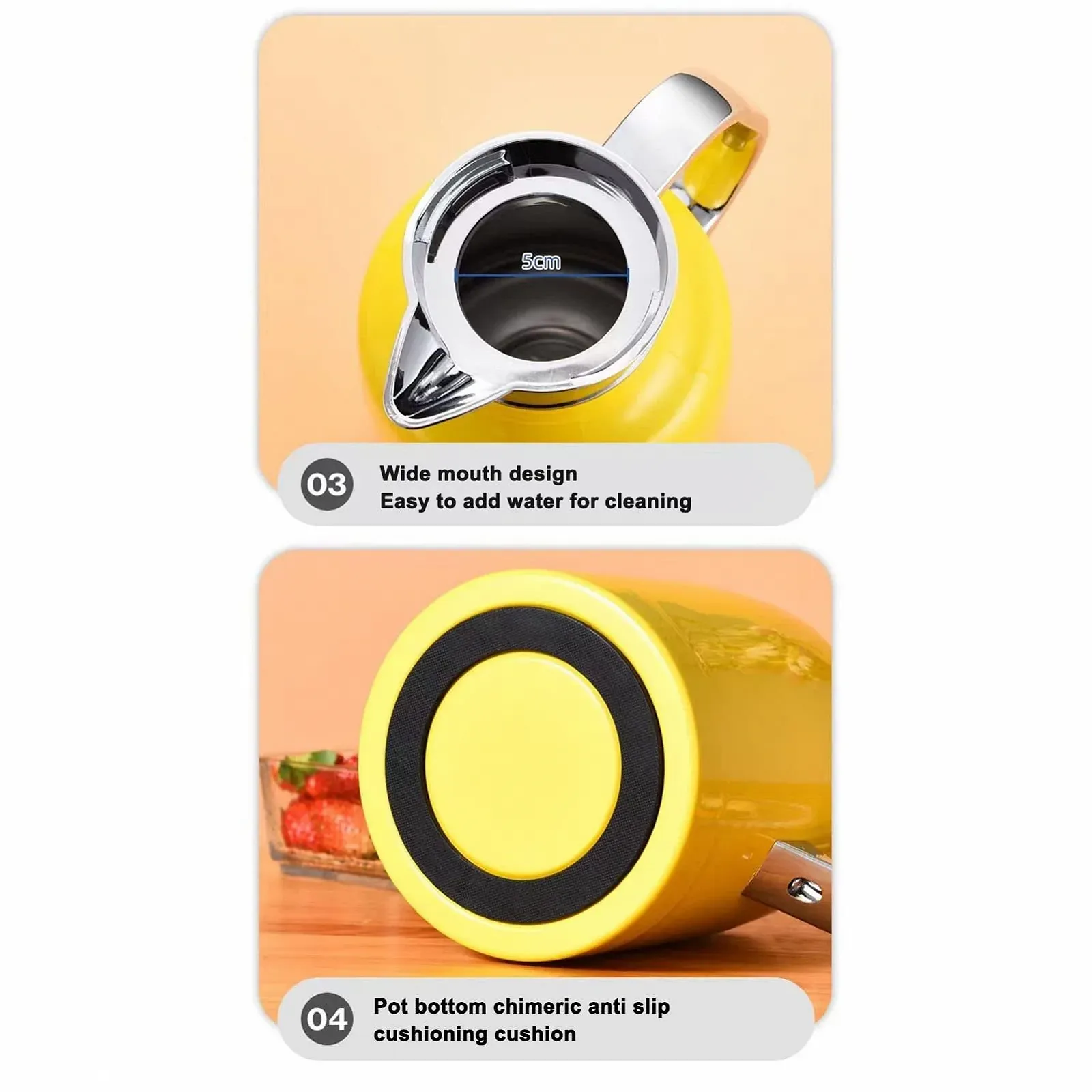 Термос глечик для кави Insulated, Нержавіюча сталь, Жовтий, фото №8