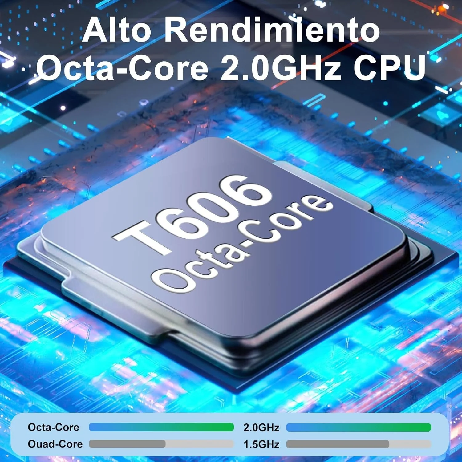 Планшет Ziovo Z118 10.1" (6+16)/128 ГБ 8-ядер 8000 мА·ч Android 14 Чорно-блакитний, фото №6