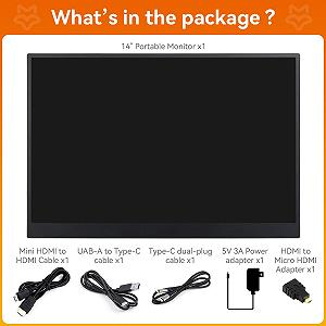 Монитор LUCKFOX Портативный 14 дюймов synthetic.ua - Фото 1