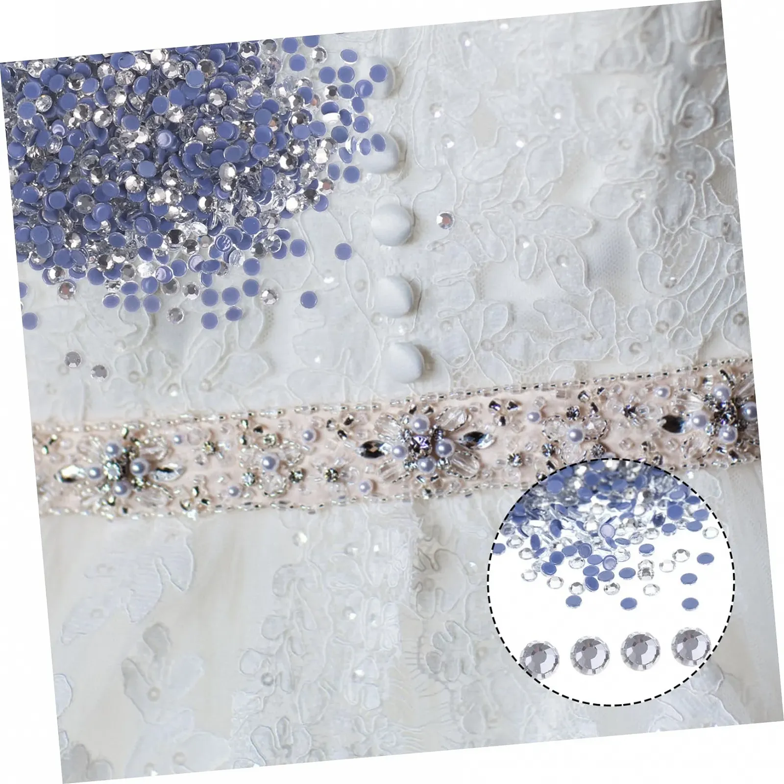 Стразы Healeved 2 набора, белые, фото №9 Стразы Healeved 2 набора, белые, фото №9