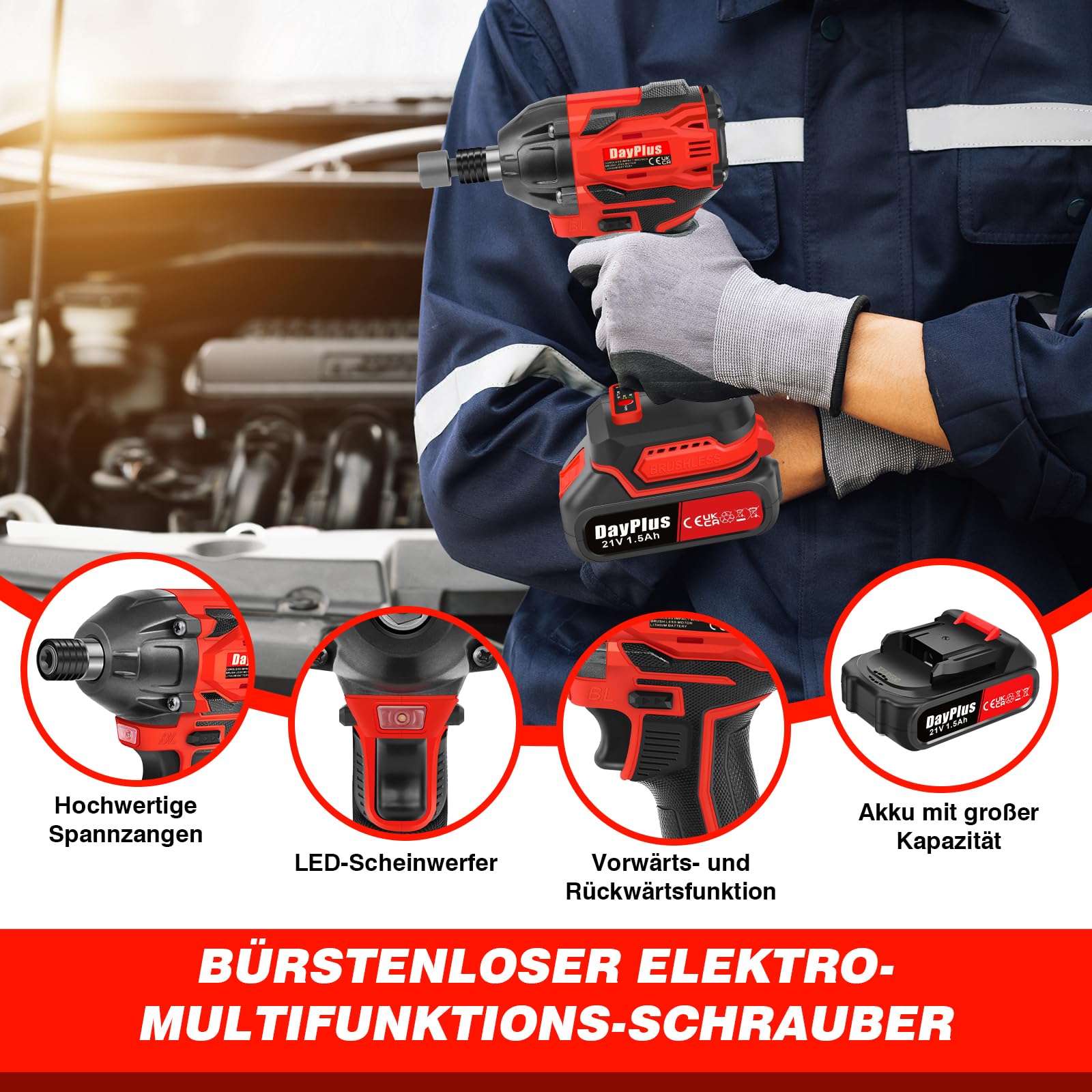 Набор Akkuschrauber 21V 1500mAh 45 N.m, фото №5 Набор Akkuschrauber 21V 1500mAh 45 N.m, фото №5