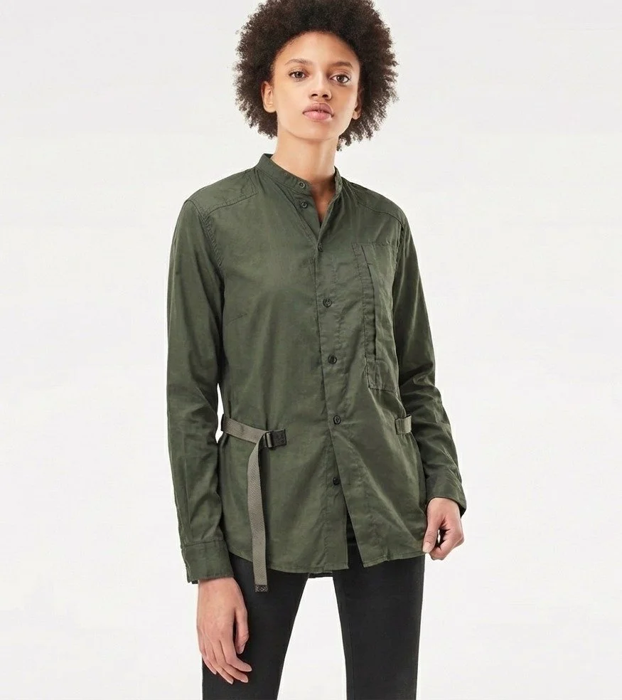 Жіноча сорочка G-Star Powel Crusader Dk Combat темний хакі - S, фото №1