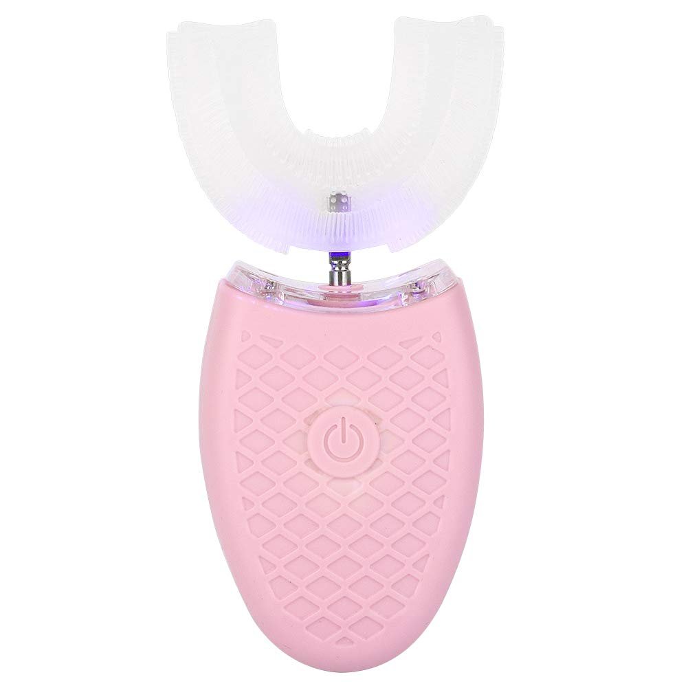 Електрична зубна щітка U-подібна для дорослих Автоматична Відбілювання Blu-ray Рожева, фото №4