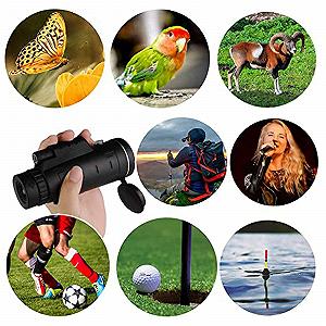 Телескоп Monocular Telescope 40 x 60 HD High Power Bak4 Prism Waterproof Pocket Compact Monocular Rifle Scope с адаптером для смартфона и штативом synthetic.ua - Фото 1