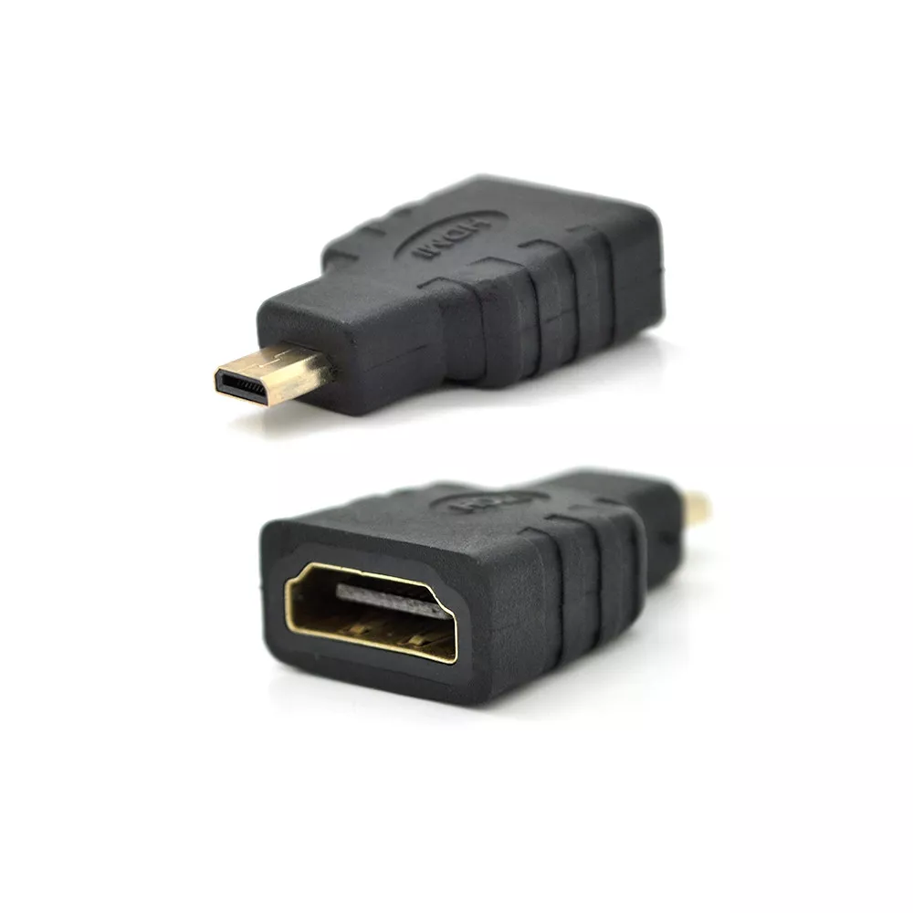 Переходник microHDMI папа -HDMI мама Q100, фото №1