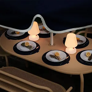 Настільна лампа Fatboy Edison the Petit LED Акумуляторна Біла synthetic.ua - Фото 1