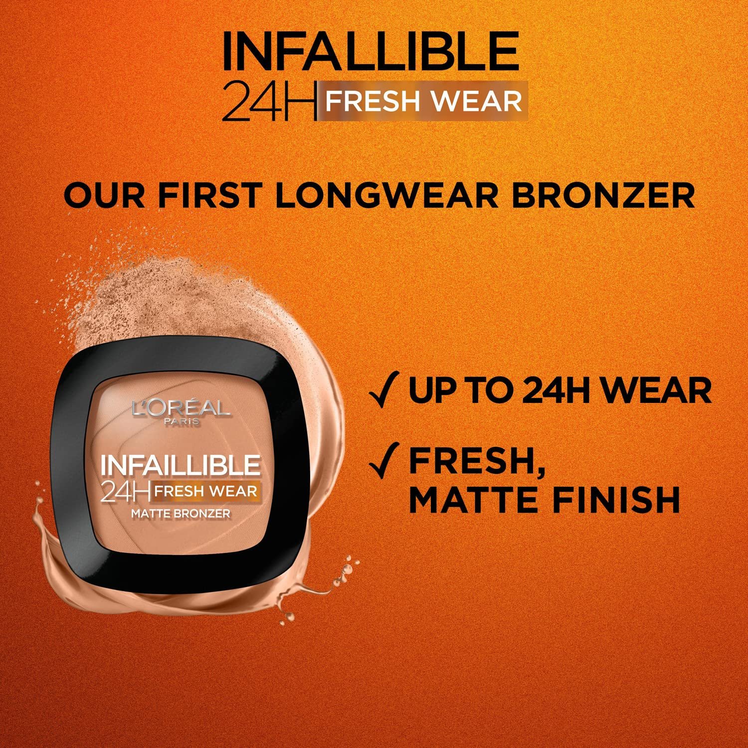 Бронзер L'Oreal Paris Infaillible 24h Fresh Wear 450 Deep Tan, фото №2
