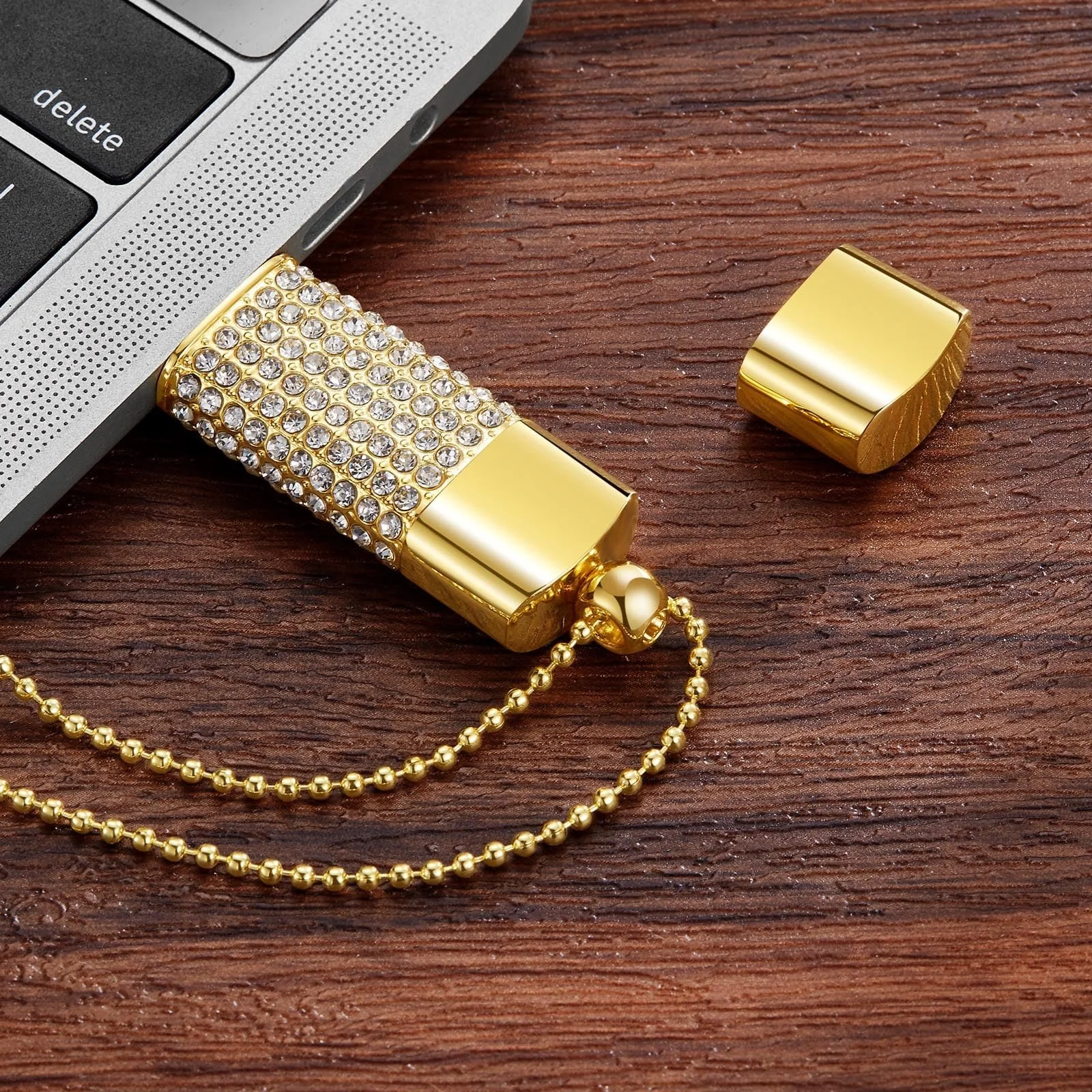 USB-флеш-накопичувач Heart Shaped 32GB USB 2.0 з ланцюжком Gold, фото №7 USB-флеш-накопичувач Heart Shaped 32GB USB 2.0 з ланцюжком Gold, фото №7