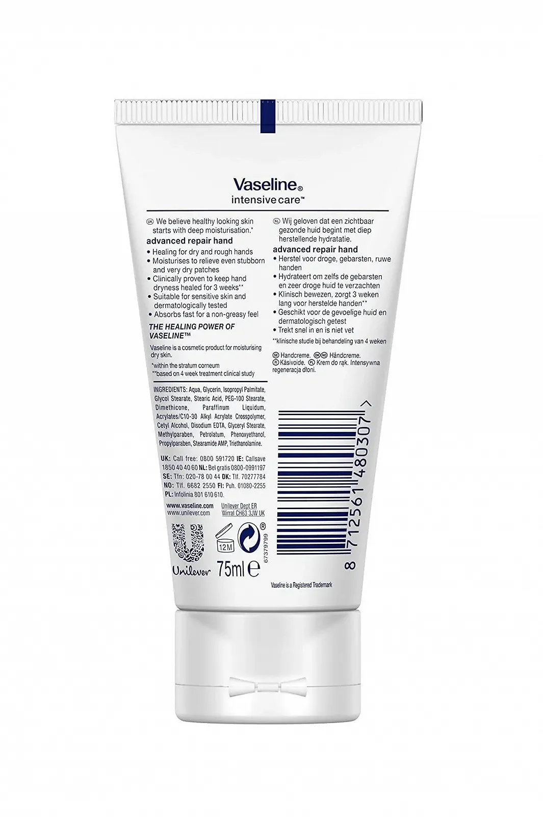 Крем для рук Vaseline Intensive Care Advanced Repair 75 мл, 2 шт, фото №3