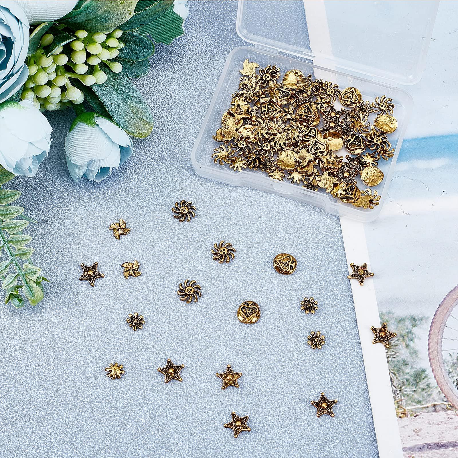 в стилі панк NICENEEDED, 3D ретро металеві камінці та стрази, 100 шт, фото №7