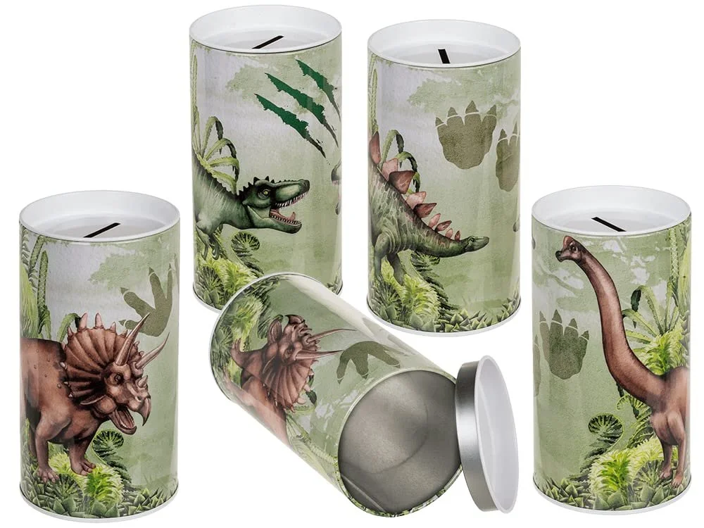 Копилка makio Dinosaur Brachiosaurus Жестяная с крышкой, фото №3