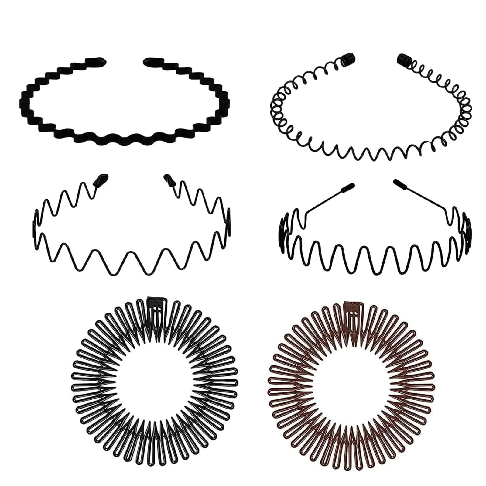 Набор металлических обручей для волос 4 шт., фото №1