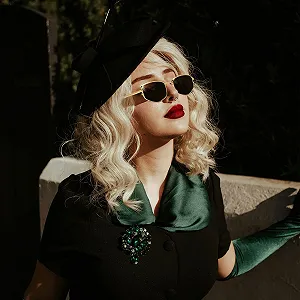 Солнцезащитные очки Многоугольник LJCZKA Ретро Золотой synthetic.ua - Фото 1