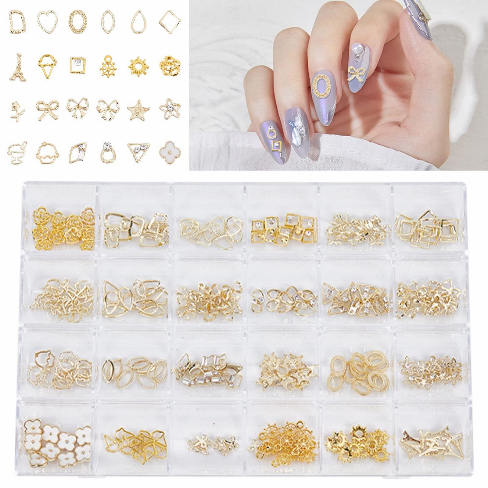 Заклепки для ногтей NICENEEDED 240 шт., 3D металлические украшения для ногтей, шармы для женщин и девушек, DIY дизайн ногтей, материалы для нейл-арта, фото №1