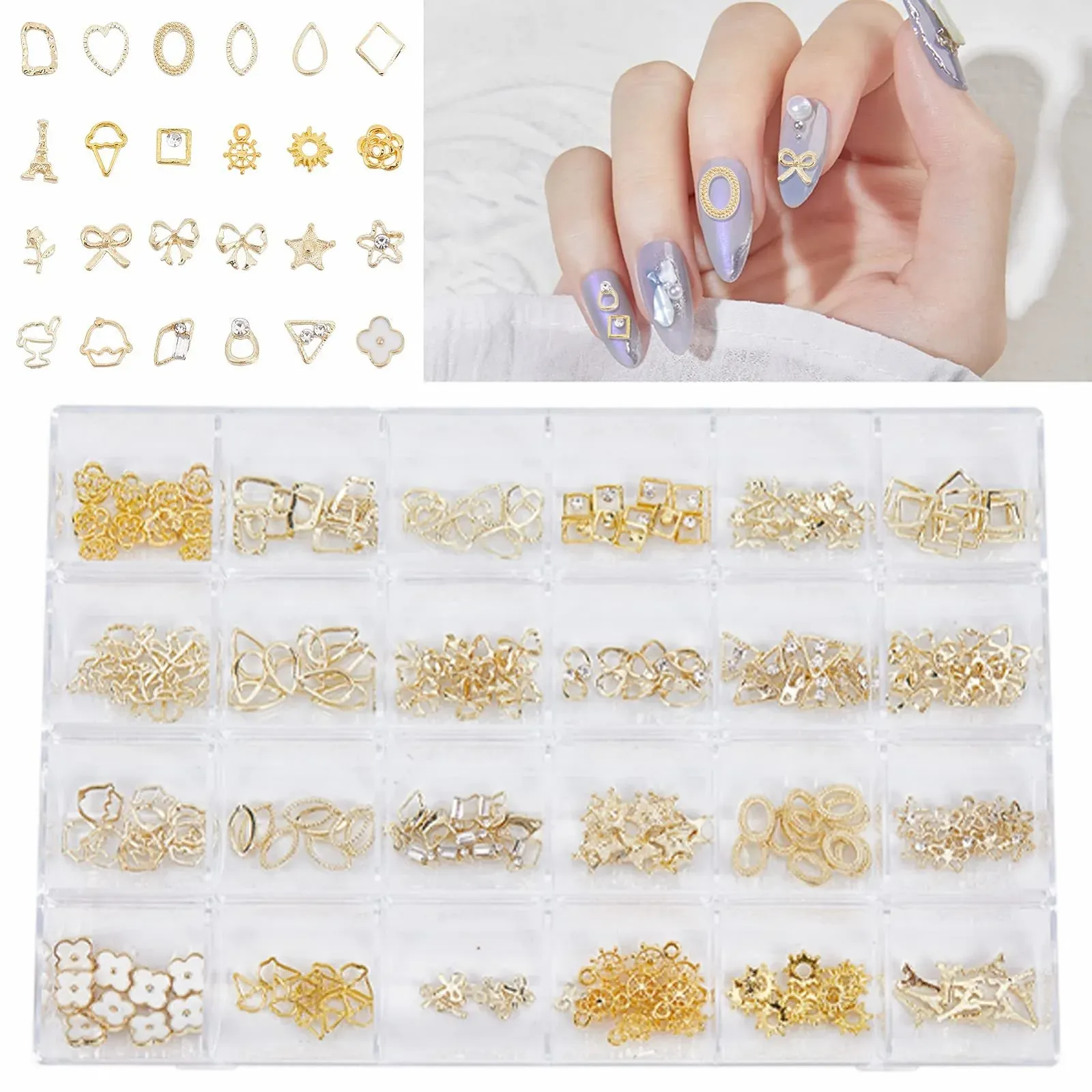 Заклепки для нігтів NICENEEDED, 23D металеві прикраси, фото №1