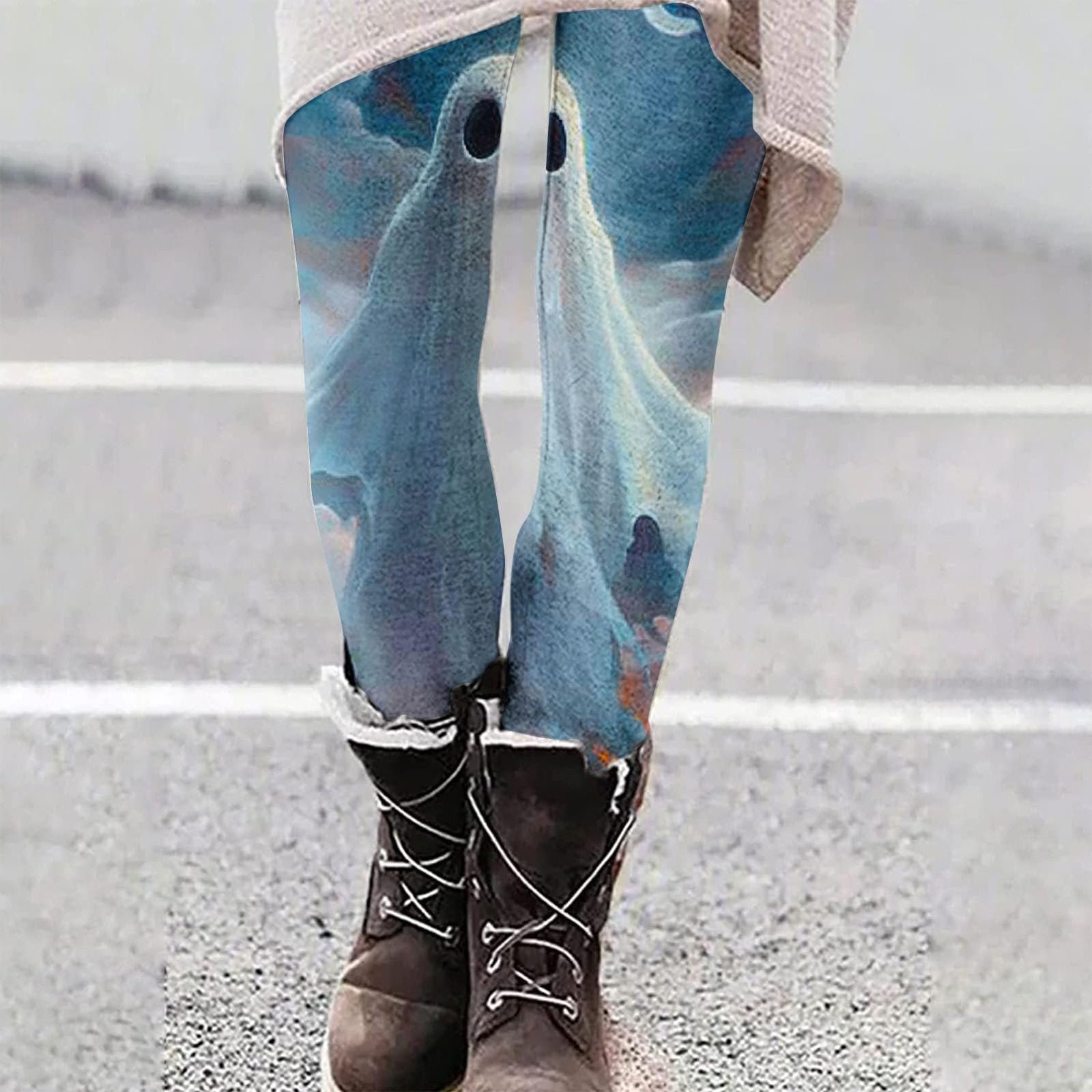 Легінси Generisch Halloween Shaping Sports Trousers Skinny Pants Costume Dia De Los Muertos 146, фото №7