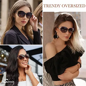 Солнцезащитные очки Женские поляризованные большие классические модные synthetic.ua - Фото 1