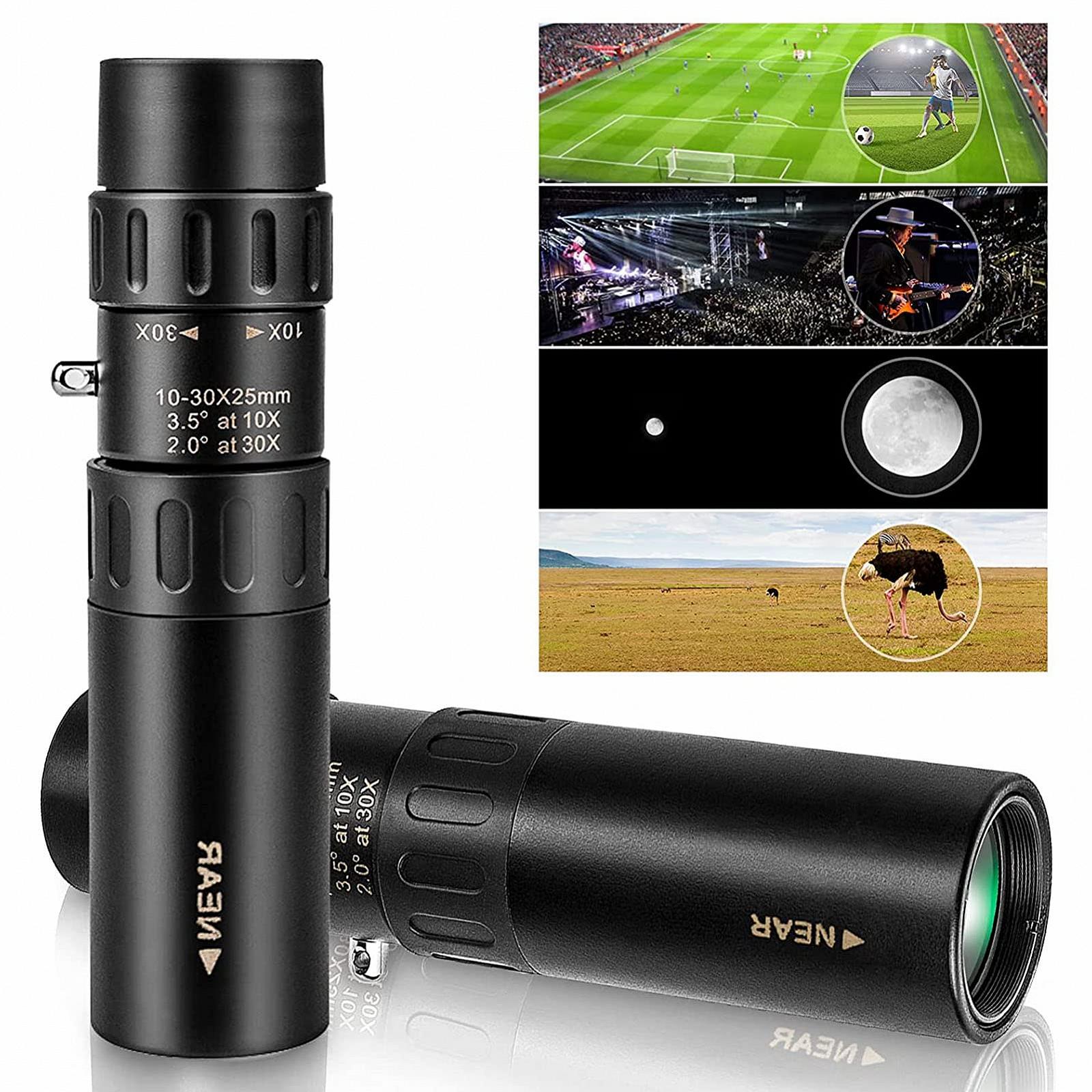 Монокуляр MRKU Mini mit Smartphone-Stativ verstellbarer optischer Zoom 10–300x25, фото №7