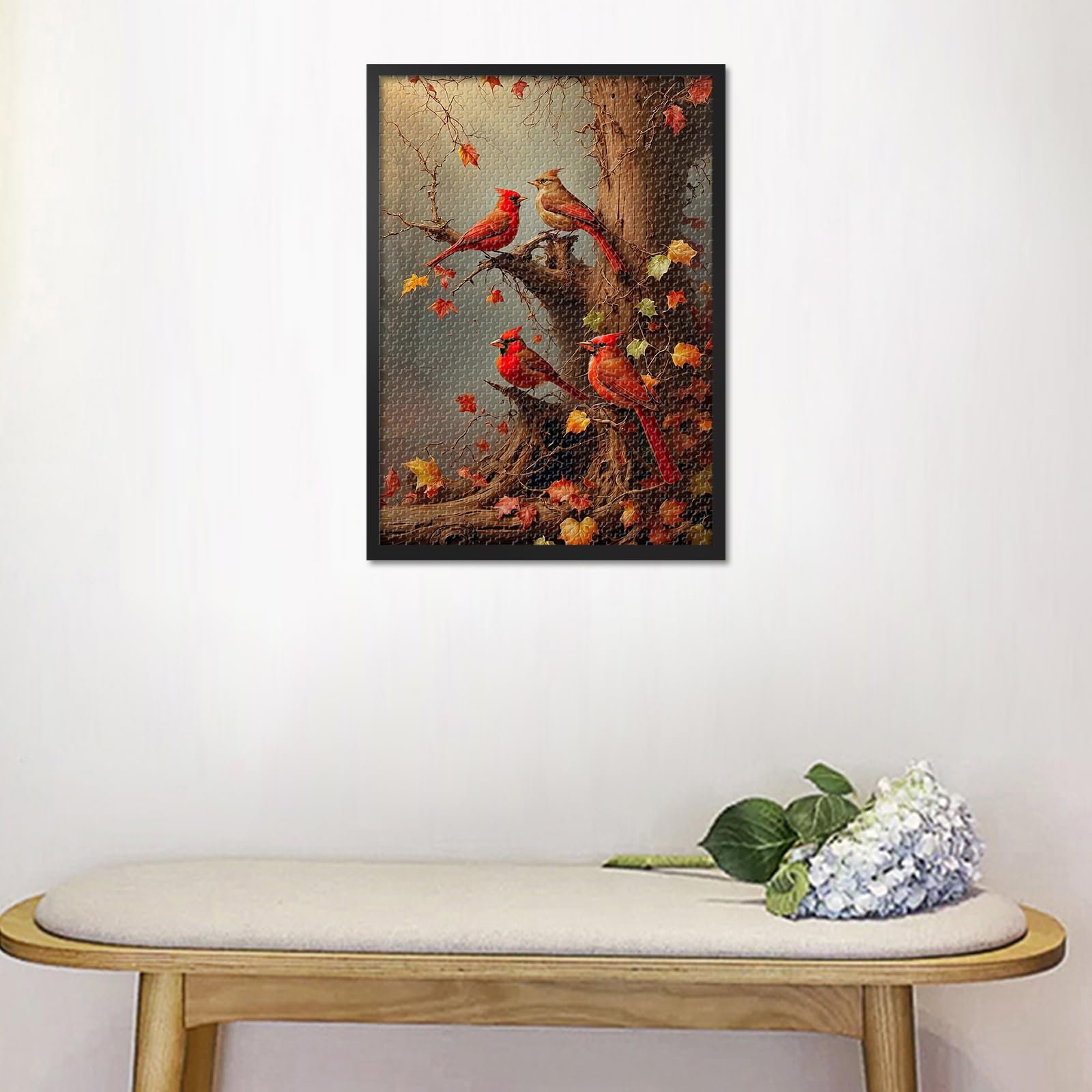 Пазл Red Cardinal Birds Птахи Червоні Кардинали 1000 деталей 70 x 50 см, фото №6