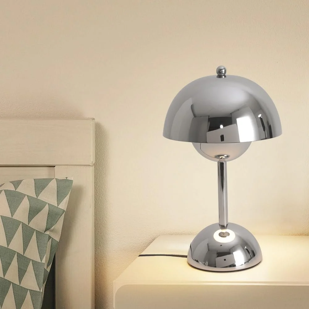 Настільна лампа Mushroom Lamp G45 3000 K сенсорна срібляста, фото №8