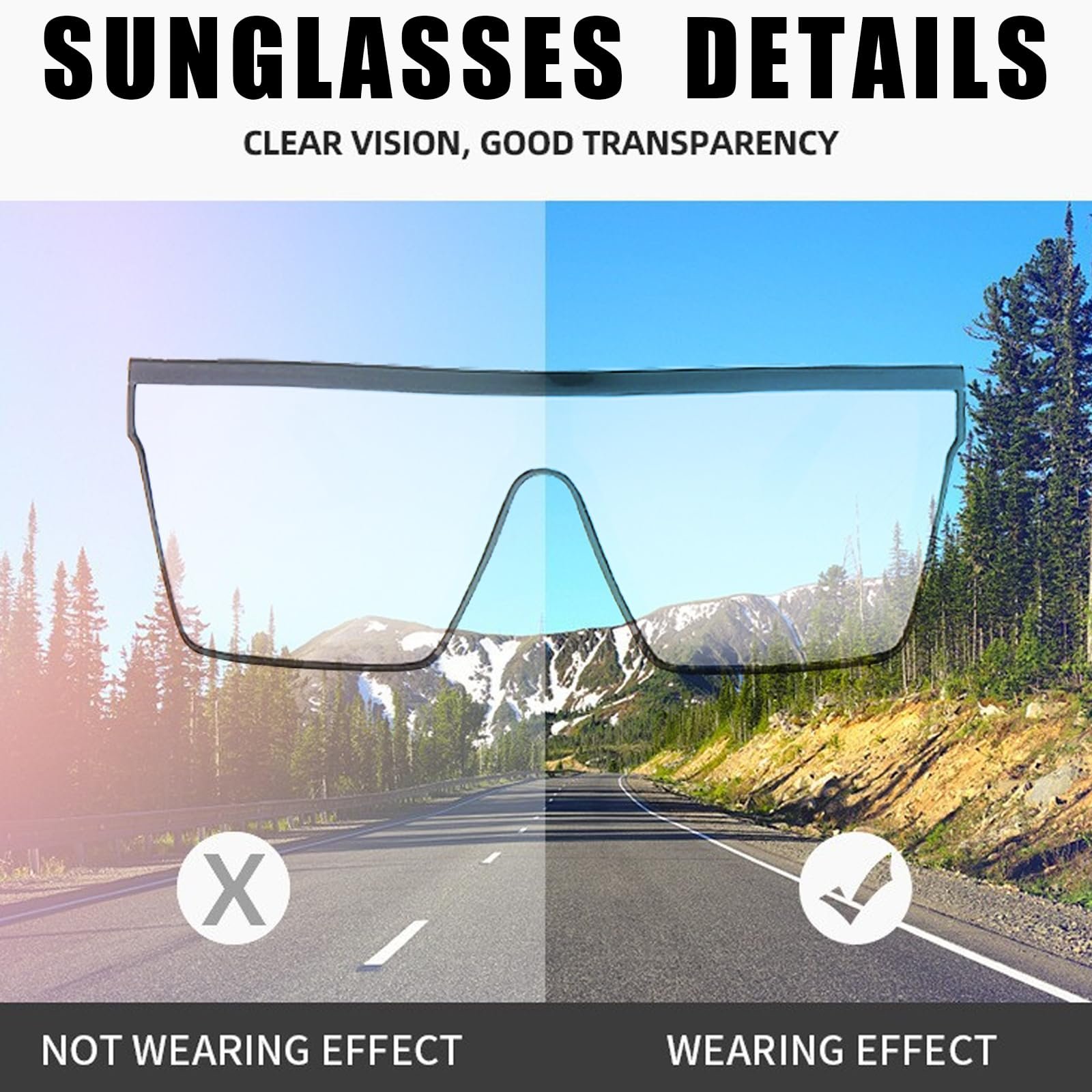 Сонцезахисні Окуляри DKDDSSS Ретро Квадратні Великі, фото №4