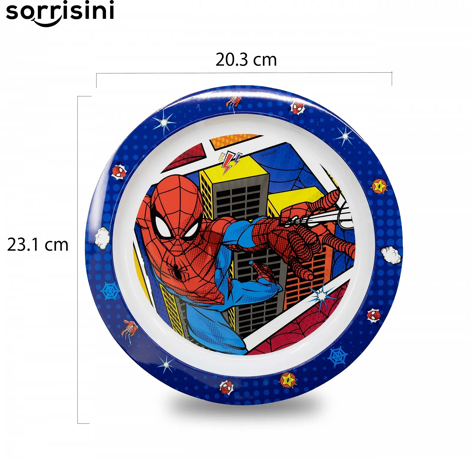 Детский набор посуды Sorrisini Spiderman (тарелка, миска, чашка 260 мл), фото №3 Детский набор посуды Sorrisini Spiderman (тарелка, миска, чашка 260 мл), фото №3