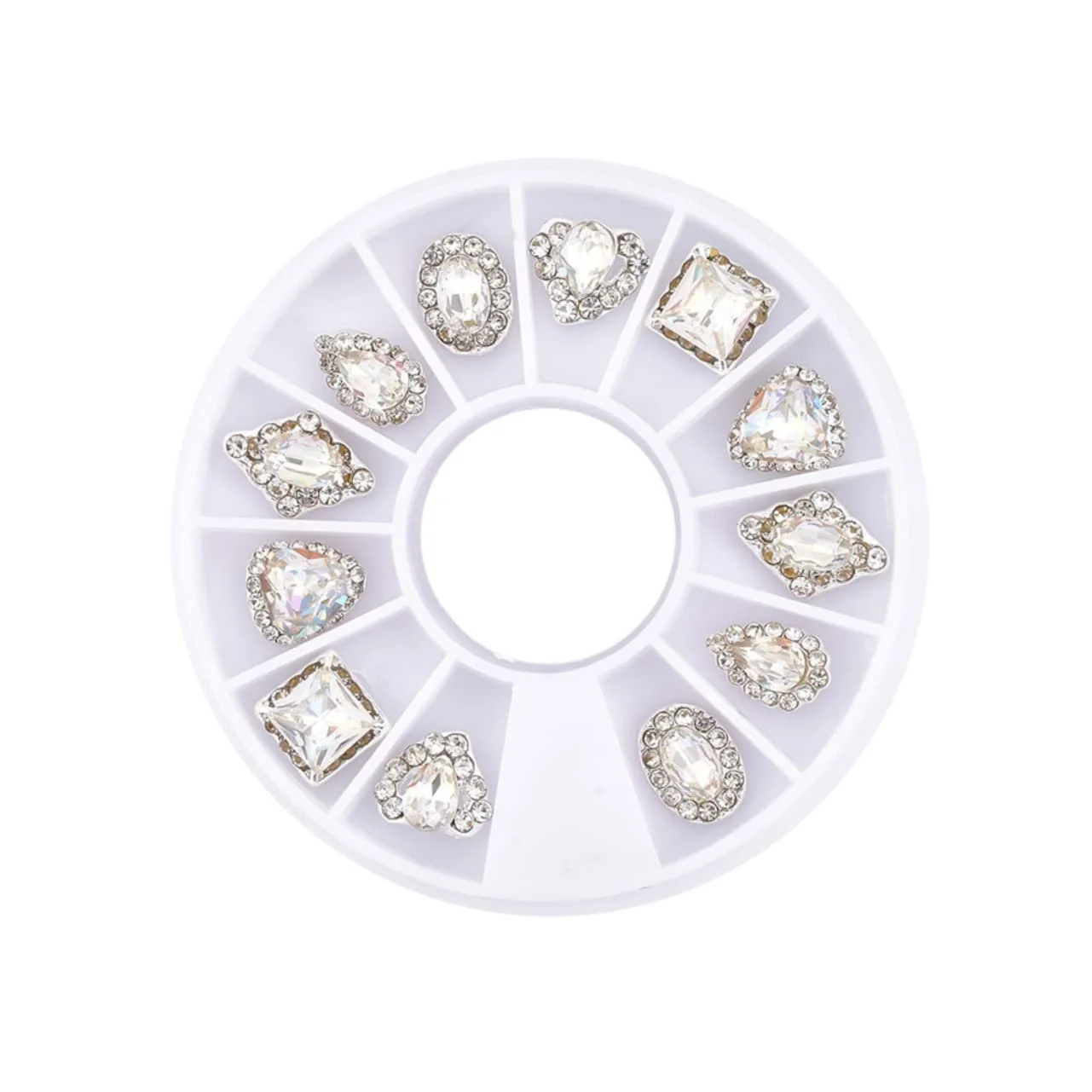 Набор страз MAGICLULU, 3 коробки, инструменты для маникюра, 12 сеток, украшения для ногтей, блестящие кристаллы, фото №2