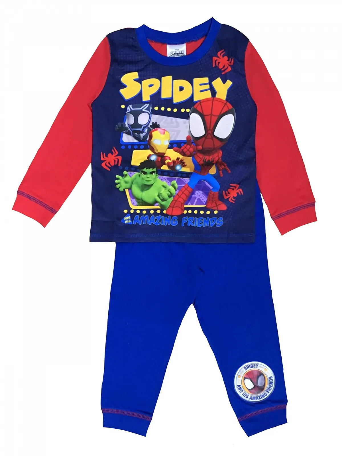 Піжама Людина-павук Marvel Spidey & Friends для хлопчиків Синьо-червона, фото №4
